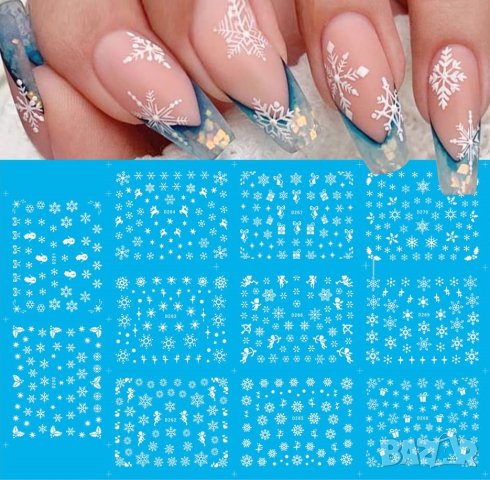Коледни водни стикери снежинки №29 