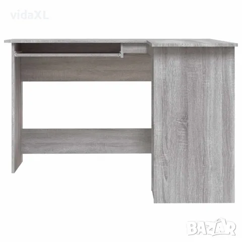 vidaXL Ъглово бюро, сив сонома, 120x140x75 см, инженерно дърво, снимка 4 - Бюра - 56148039