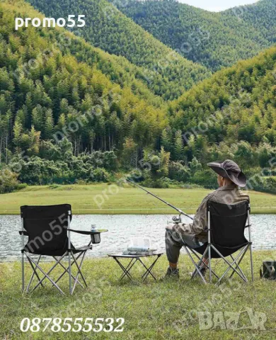 Сгъваем Рибарски стол до 120кг. с Метални Крака и Калъф, снимка 11 - Екипировка - 49628630