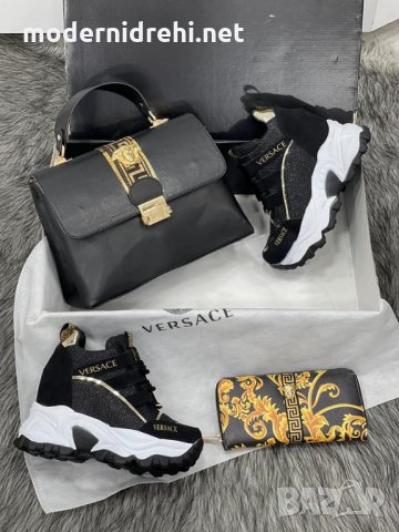 Дамска чанта портфейл и кецове Versace код 411, снимка 1 - Дамски ежедневни обувки - 34543193