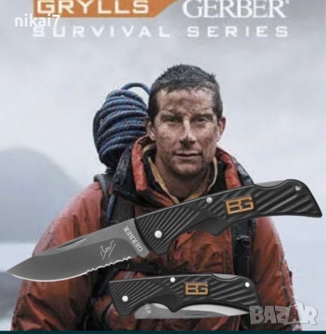 ловен нож тактически GERBER за оцеляване комбинирано острие мега здрав, снимка 2 - Ножове - 42076368