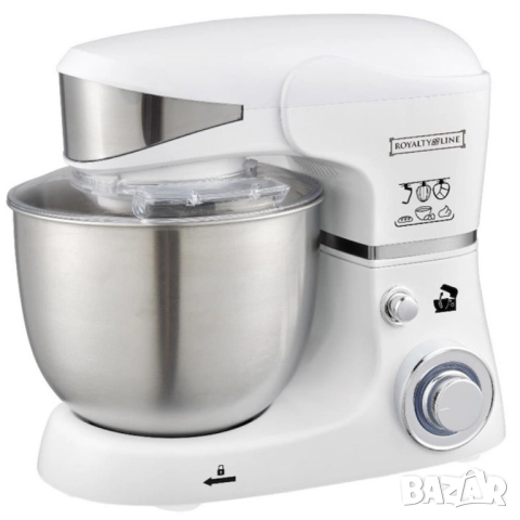 Многофункционален планетарен миксер с иноксова купа 5.5L Royalty Line RL-PKM1600, снимка 7 - Друга електроника - 51854062