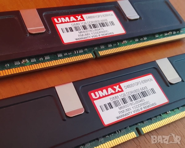 PULSAR UMAX 2x1GB DDR2 800Mhz, снимка 3 - RAM памет - 53590805