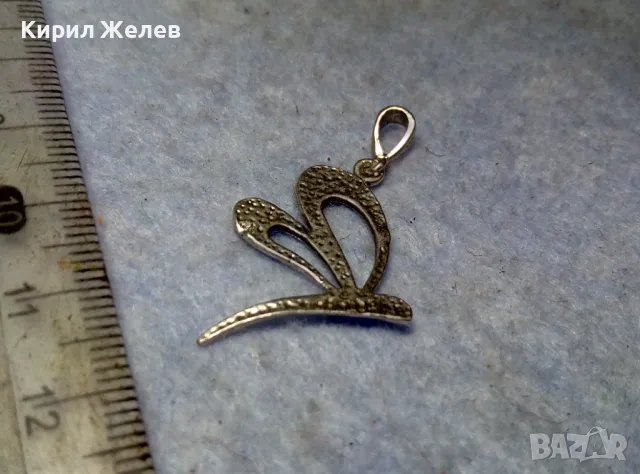 НЕЖЕН ФИГУРАЛЕН СРЕБЪРЕН МЕДАЛЬОН ПЕПЕРУДА АРТ ПЕНДАНТ СРЕБРО 925 ПРОБА 43075, снимка 10 - Колиета, медальони, синджири - 49705055