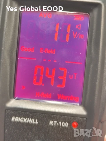 ERICKHILL дигитален EMF детектор с LCD и презареждаема батерия, снимка 3 - Друга електроника - 50977344