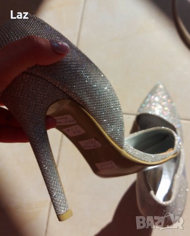 ултра сияещи официални сватбени обувки, снимка 4 - Дамски обувки на ток - 40234531