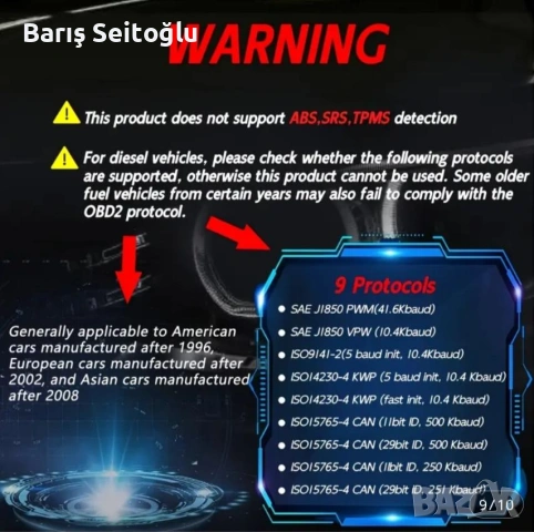 OBD2 Диагностика за автомобили OBD2, снимка 10 - Аксесоари и консумативи - 53383132