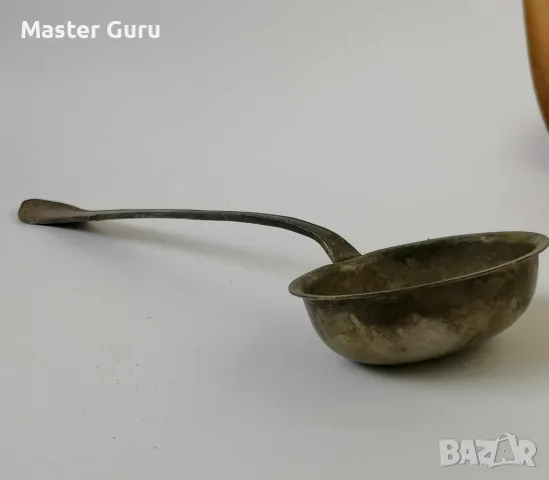 Много красив стар посребрен черпак - 36 см, снимка 7 - Антикварни и старинни предмети - 47285378
