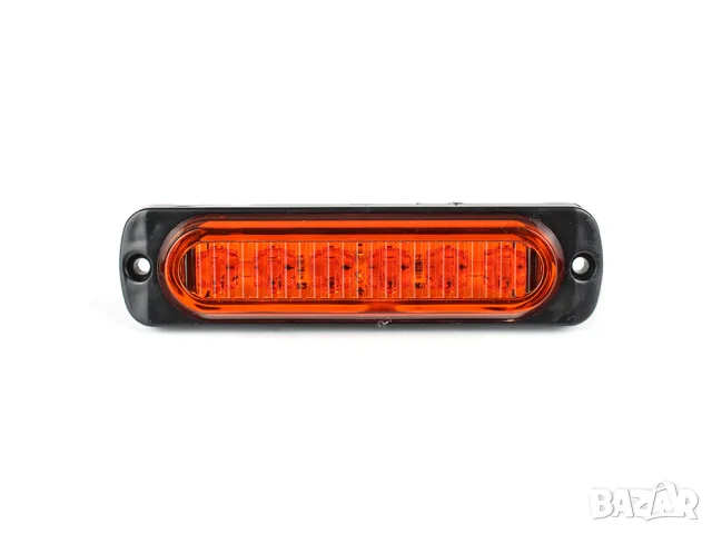 LED габарит с рефлектор 6 LED 12-24V за страничен монтаж с жълта светлина