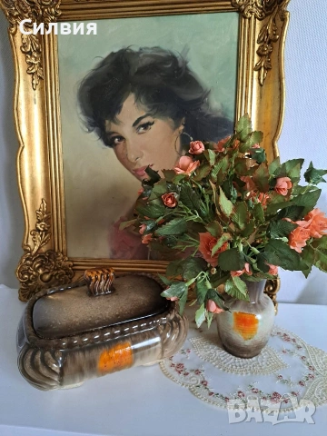 Купа с капак и Ваза, снимка 2 - Вази - 53249858