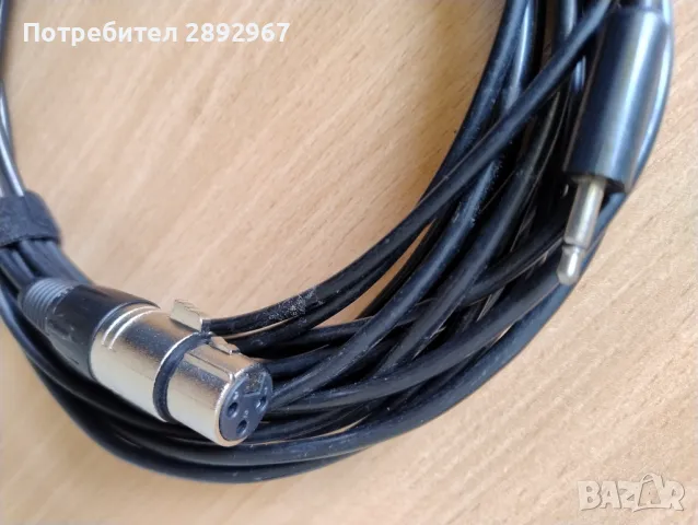 2 бр. кабели за микрофон XLR женски към 6.35mm. жак или мини жак, снимка 4 - Други - 49752068