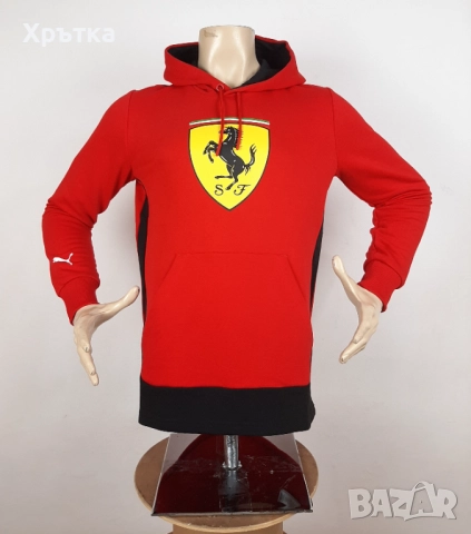 Puma Scuderia Ferrari F1 Logo Hoodie - Оригинален мъжки суитшърт, снимка 5 - Суичъри - 52666485
