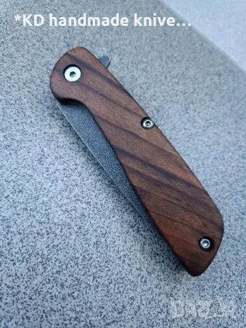 Сгъваем нож ръчно изработен от N690co стомана, снимка 3 - Ножове - 47839705