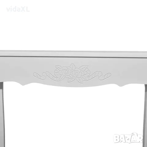 vidaXL Конзолна маса, бяла, снимка 5 - Маси - 56146294