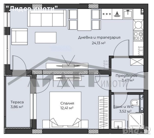 2-стаен в нова луксозна сграда в кв. Смирненски, снимка 9 - Апартаменти - 52088221