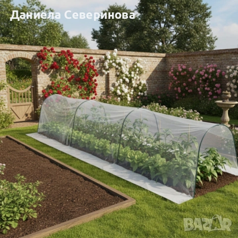 Мини оранжерия - компактна със здрава конструкция - 1,5 х 4 м, снимка 2 - Оранжерии - 53786171