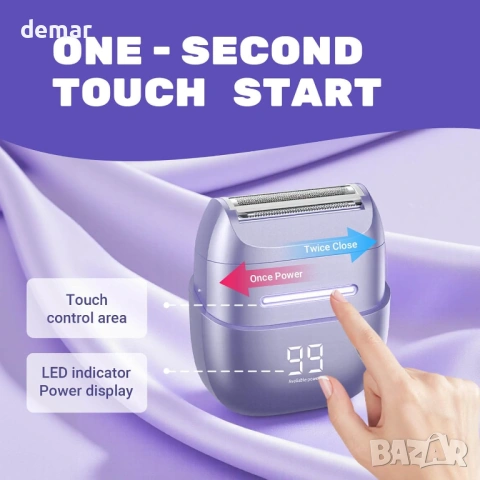 Електрическа самобръсначка за жени, водоустойчива за мокро и сухо бръснене, снимка 5 - Електрически самобръсначки - 53531605