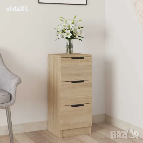 vidaXL Сайдборд, дъб сонома, 30x30x70 см, инженерно дърво, снимка 2 - Бюфети - 56148028