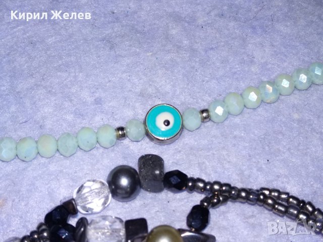 ДВЕ МОДНИ ХЕНД-МЕЙД АРТ ГРИВНИ от ПОЛУСКЪПОЦЕННИ КАМЪНИ МЪНИСТА и КРИСТАЛИ 38901, снимка 4 - Гривни - 41861200