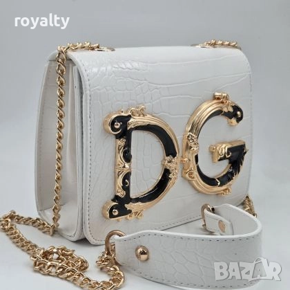 Dolce & Gabbana Бяла Дамска Кожена Чанта 