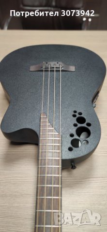 Бас китара   Ovation Elite TX Mid Depth Acoustic-Electric Bass Black, снимка 10 - Китари - 36012263