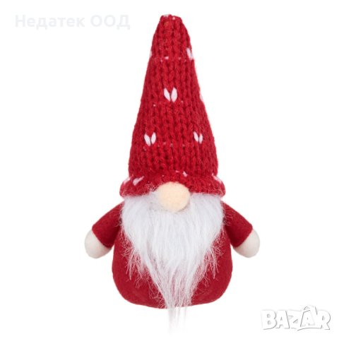 Коледна фигура, Гном, 17 см, Червен