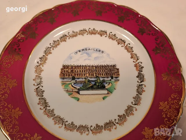 декоративна порцеланова чиния дворец Версай Limoges  8/1, снимка 3 - Декорация за дома - 49900558