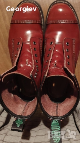 Кубинки Solovair steel toe 8 дупки made in England , снимка 5 - Мъжки боти - 51969665