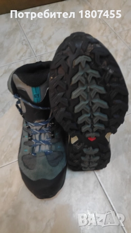 SALOMON дамски велурени туристически обувки., снимка 2 - Маратонки - 52643607