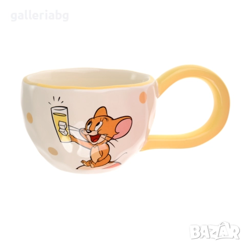 Керамична чаша Tom & Jerry – котка и мишка, 200 мл, подарък, снимка 2 - Чаши - 52672359
