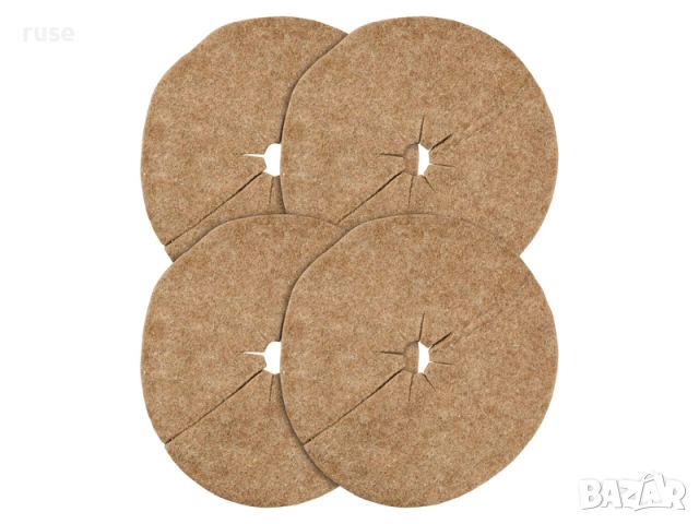 НОВИ! Диск за мулчиране и защита на растения от замръзване 4броя 100% овча вълна 