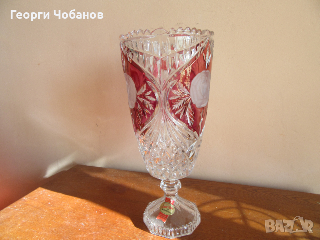 кристална немска ваза, снимка 2 - Вази - 44623930