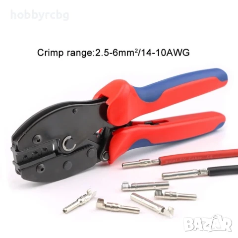 Клещи за кримпване на фотоволтаични кабели 2.5мм, 4мм, 6мм, 14-10AWG, снимка 7 - Клещи - 50738343