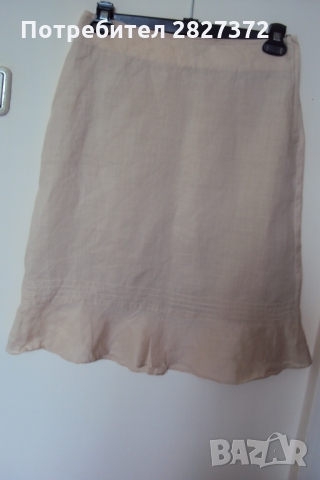 Продавам маркови,елегантни  ленени поли в кафяво и бежево , снимка 3 - Поли - 36083549