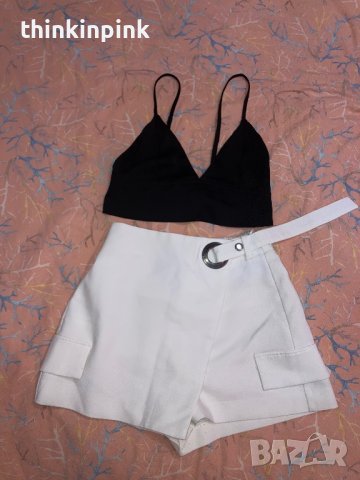 Бяла пола панталон Bershka, снимка 1