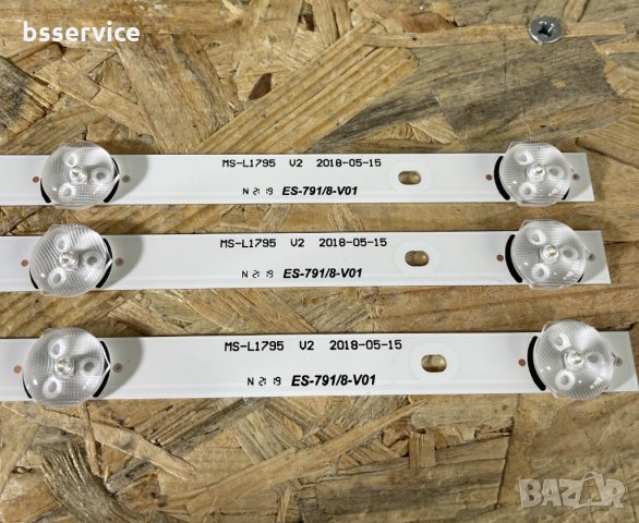 LED КОМПЛЕКТ 39"ИНЧА ЗА КИТАЙСКИ МОДЕЛИ MS-L1795_V2 ( 3 ЛЕНТИ ПО 8 ДИОДА ), снимка 2 - Части и Платки - 35811265