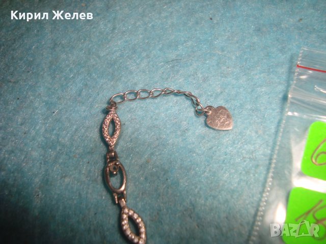 СКЪПОЦЕННА ДИЗАЙНЕРСКА АРТ ГРИВНА РОДИРАНО СРЕБРО 925 с ИНКРУСТИРАНИ НЕЖНИ КАМЪЧЕТА ЦИРКОН 25885, снимка 8 - Гривни - 35868924