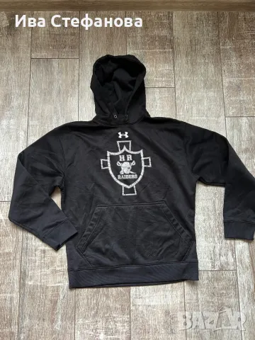 Wow Under Armour USA черно ново худи блуза спотно горнище с качулка , снимка 3 - Блузи с дълъг ръкав и пуловери - 48991856