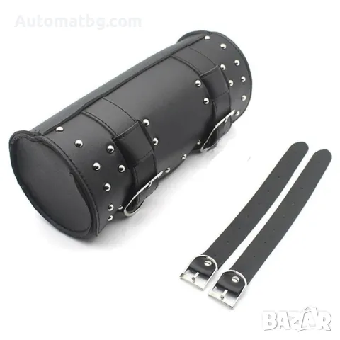 Чанта за мотор Automat, Цилиндър, Кожена, Черен, снимка 3 - Аксесоари и консумативи - 48909909