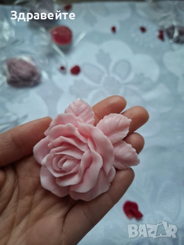 Глицеринови сапунчета "Роза" с хипоалергенни етер масла , снимка 3 - Картини - 53098293