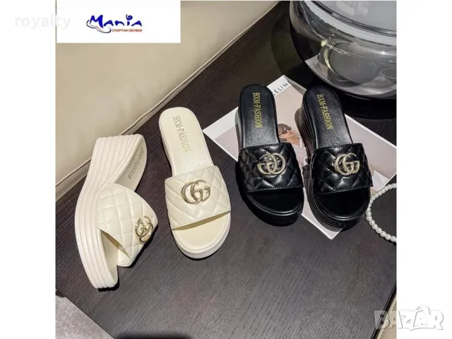 Дамски чехли Два цвята , снимка 2 - Чехли - 49960451