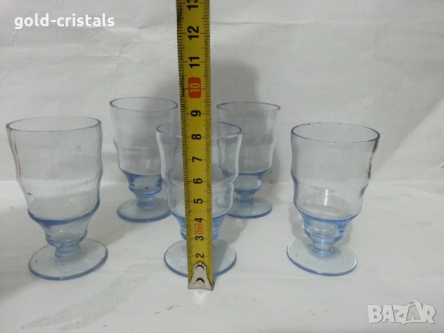 Ретро стъклени чаши цветно стъкло, снимка 2 - Антикварни и старинни предмети - 35985024