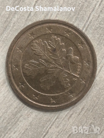 2 евроцента Германия 2002г Буква А