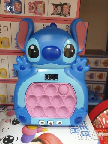 Електронна антистрес игра Стич/Куроми/Пикачу, попит фиджет/Pop it, снимка 2 - Образователни игри - 49737590