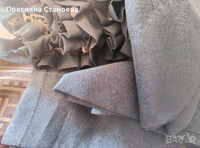 Два броя завеси в синьо , снимка 7 - Пердета и завеси - 52532311