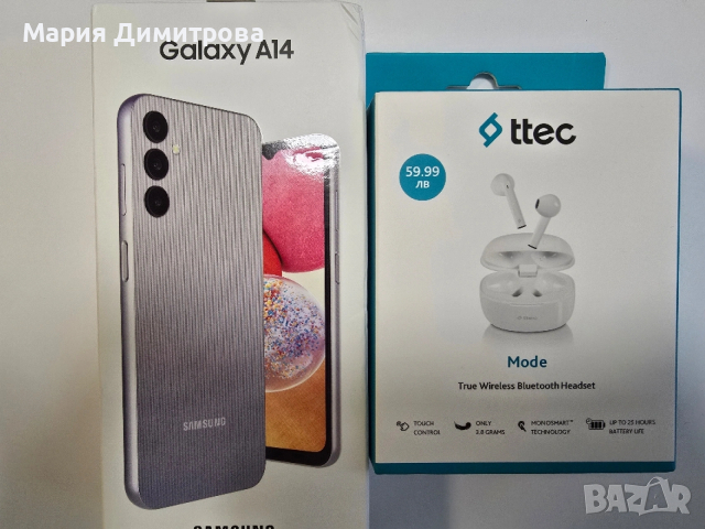 Samsung Galaxy A14 с подарък слушалки, снимка 2 - Samsung - 53227785