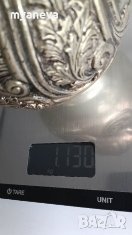 Vintage , масивна , метална ваза с богата орнаментика . , снимка 6 - Вази - 53464503