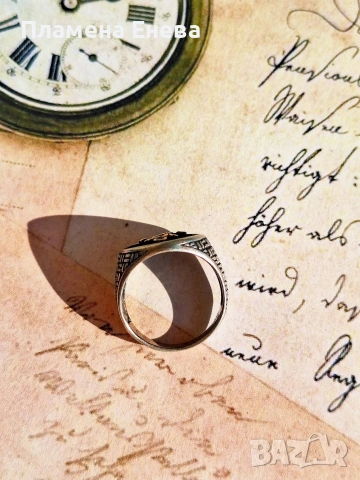Дизайнерски мъжки сребърен пръстен , снимка 3 - Пръстени - 53614095