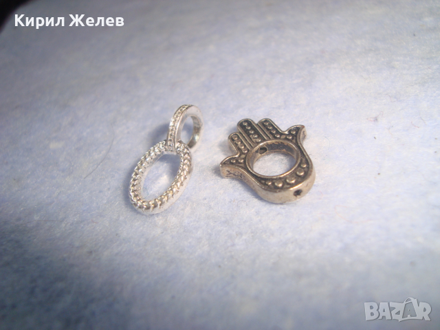 РЪКАТА на ФАТИМА - ПОСРЕБРЕНО УКРАШЕНИЕ ТАЛИСМАН и още ЕДНО ПОСРЕБРЕНО БИЖУ 26286