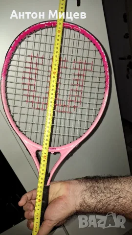 Тенис ракета Wilson Burn Pink 21 за дете между 5 и 7 години, снимка 6 - Тенис - 55981686
